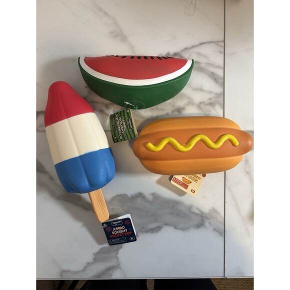 Other - Summer Squishy Sensory Toy Variety Pack Jumbo Sizes Popsicle Hot Dog Watermelon